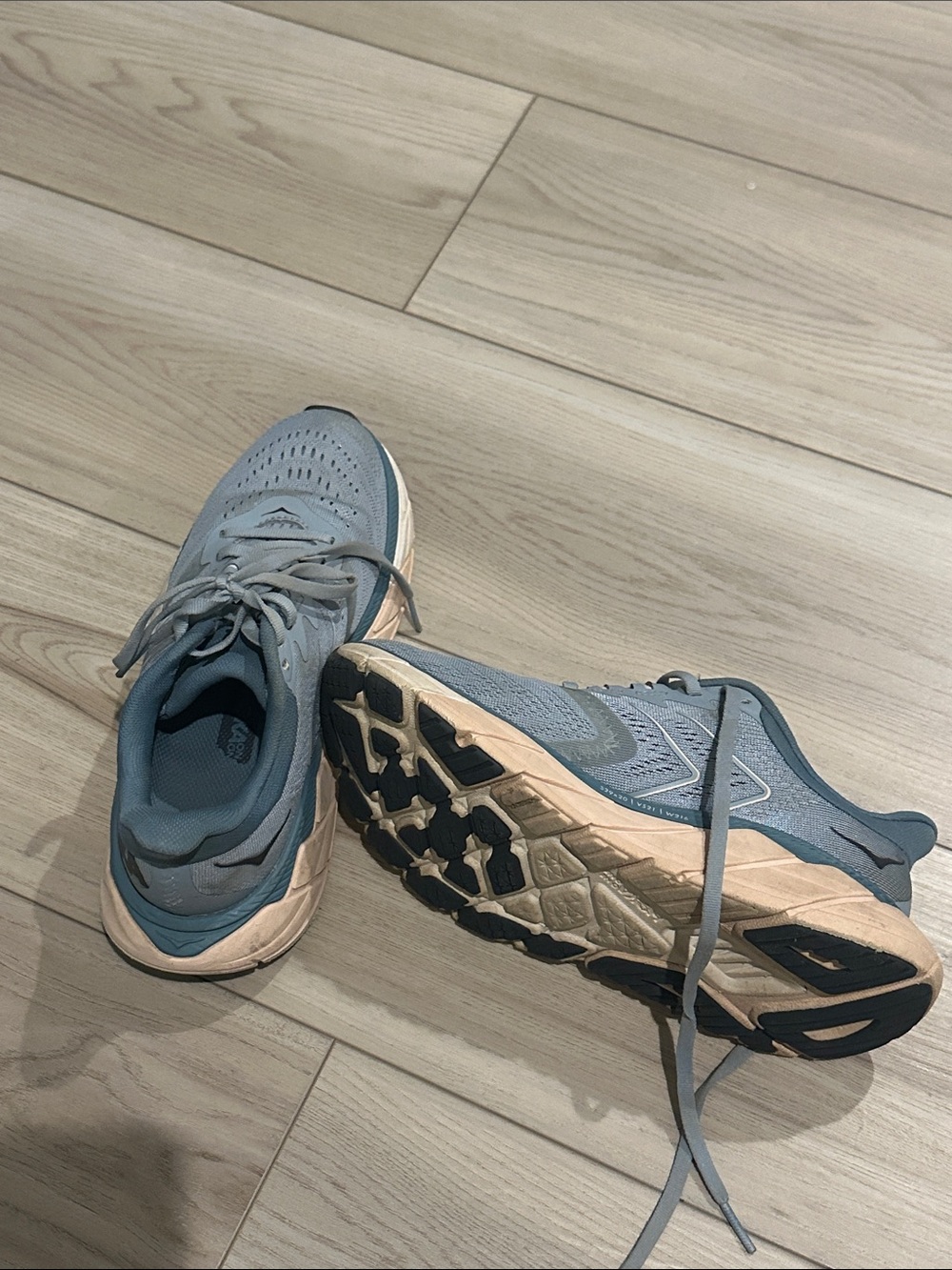 Hoka Women's Blue Athletic Runners with Cream Midsole